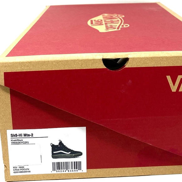 VANS Sk8-Hi MTE-2 Shoes High Top Black Khaki Suede Women’s Boots VN0A5KYCZF5 - Picture 8 of 9